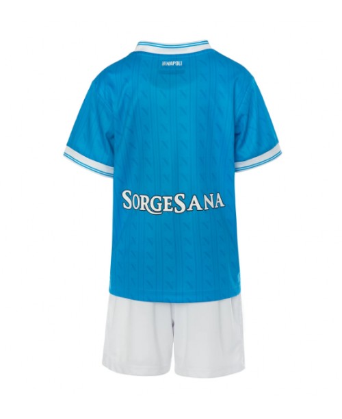 Günstige SSC Napoli Heimtrikotsatz Kinder 2025-26 Kurzarm (+ Kurze Hosen)